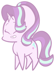 Size: 500x654 | Tagged: safe, artist:typhwosion, character:starlight glimmer, species:pony, species:unicorn, chibi, eyes closed, female, outline, simple background, smiling, solo, transparent background