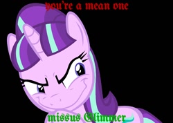 Size: 900x640 | Tagged: safe, artist:kuren247, edit, editor:axal-5, character:starlight glimmer, species:pony, christmas, female, grinch face, holiday, rainbow grinch, simple background, solo, text edit, transparent background, vector
