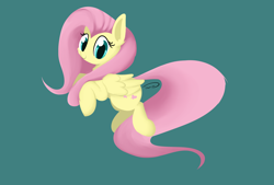 Size: 3496x2362 | Tagged: safe, artist:taurson, character:fluttershy, species:pegasus, species:pony, cheek fluff, chest fluff, cute, ear fluff, female, green background, leg fluff, mare, shyabetes, simple background, solo