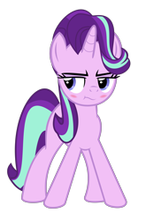 Size: 4100x6196 | Tagged: safe, artist:kuren247, character:starlight glimmer, species:pony, species:unicorn, absurd resolution, baka, blushing, bubblecheek, cute, female, glimglam, inspired, irritated, mare, simple background, solo, transparent background, tsundere, vector