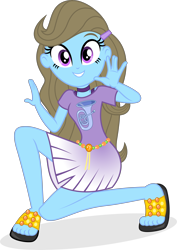 Size: 3036x4296 | Tagged: safe, artist:punzil504, character:beauty brass, g4, my little pony: equestria girls, my little pony:equestria girls, spoiler:eqg series (season 2), clothing, dress, equestria girls-ified, feet, female, legs, sandals, shirt, simple background, smiling, solo, transparent background, vector