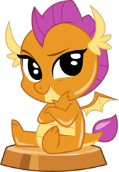 Size: 2292x3287 | Tagged: safe, artist:phucknuckl, character:smolder, species:dragon, season 8, crossed arms, cute, dragoness, female, high res, my little pocket ponies, simple background, sitting, smolderbetes, solo, transparent background