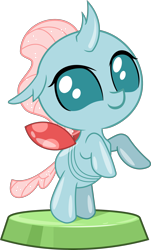 Size: 2094x3460 | Tagged: safe, artist:phucknuckl, character:ocellus, species:changeling, species:reformed changeling, season 8, cute, diaocelles, female, high res, my little pocket ponies, simple background, smiling, solo, transparent background, vector