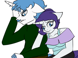 Size: 1600x1200 | Tagged: safe, artist:jolliapplegirl, character:fancypants, character:rarity, species:anthro, species:pony, species:unicorn, ship:raripants, female, male, mare, married couple, shipping, stallion, story included, straight