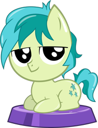 Size: 2259x2947 | Tagged: safe, artist:phucknuckl, part of a set, character:sandbar, species:earth pony, species:pony, season 8, cute, male, my little pocket ponies, ponyloaf, sandabetes, simple background, solo, stallion, transparent background