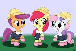 Size: 3496x2362 | Tagged: safe, artist:taurson, character:apple bloom, character:scootaloo, character:sweetie belle, species:pegasus, species:pony, adorabloom, cute, cutealoo, cutie mark crusaders, diasweetes, female, mare, smiling, weapons-grade cute