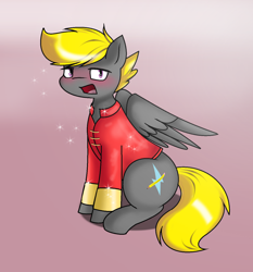 Size: 1312x1408 | Tagged: safe, artist:pencil bolt, oc, oc:pencil bolt, species:pegasus, species:pony, blushing, china, chinese new year, male, sitting, solo