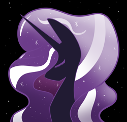 Size: 1280x1222 | Tagged: safe, artist:typhwosion, character:nightmare rarity, character:rarity, species:pony, spoiler:comic, bust, eyes closed, female, mare, portrait, profile, solo
