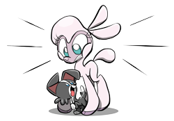 Size: 2292x1596 | Tagged: safe, artist:joeywaggoner, community related, character:pom lamb, species:dog, species:sheep, them's fightin' herds, cloven hooves, female, simple background, transparent background