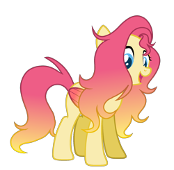 Size: 1688x1656 | Tagged: safe, artist:thesmall-artist, oc, oc:sunrise song, parent:fluttershy, parent:sunset shimmer, parents:sunshyne, species:pegasus, species:pony, female, magical lesbian spawn, mare, offspring, simple background, solo, transparent background