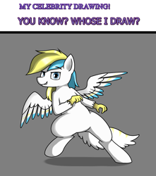 Size: 1472x1668 | Tagged: safe, artist:pencil bolt, oc, oc:cirrus sky, species:hippogriff, species:pony, male, smiling, solo, wings