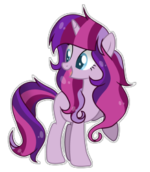 Size: 2304x2641 | Tagged: safe, artist:thesmall-artist, oc, oc:stella, parent:tempest shadow, parent:twilight sparkle, parents:tempestlight, species:pony, species:unicorn, female, magical lesbian spawn, mare, offspring, simple background, solo, transparent background