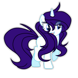 Size: 1100x1100 | Tagged: safe, artist:thesmall-artist, oc, oc:rare sky, parent:rarity, parent:soarin', parents:soarity, species:pony, species:unicorn, female, mare, offspring, simple background, solo, transparent background