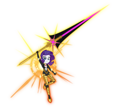 Size: 5000x4540 | Tagged: safe, artist:orin331, character:lancer, character:rarity, my little pony:equestria girls, absurd resolution, armor, breasts, fate/apocrypha, fate/grand order, female, karna, lancer of red, simple background, solo, transparent background, vasavi shakti, weapon