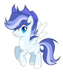 Size: 2496x2968 | Tagged: safe, artist:thesmall-artist, oc, oc:blue, species:pegasus, species:pony, clothing, hat, male, simple background, solo, stallion, transparent background, two toned wings