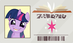 Size: 2600x1538 | Tagged: safe, artist:phucknuckl, character:twilight sparkle, species:pony, episode:the point of no return, g4, my little pony: friendship is magic, adorkable, cute, dork, inkscape, library card, vector, written equestrian