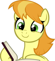 Size: 4425x4929 | Tagged: safe, artist:ironm17, character:teddie safari, species:earth pony, species:pony, episode:the point of no return, g4, my little pony: friendship is magic, book, female, simple background, smiling, solo, transparent background, vector
