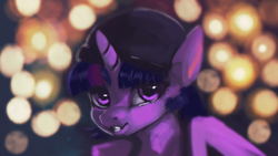 Size: 1920x1080 | Tagged: safe, artist:hierozaki, character:twilight sparkle, character:twilight sparkle (alicorn), species:alicorn, species:pony, abstract background, bust, female, looking at you, mare, portrait, solo