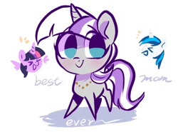 Size: 944x698 | Tagged: safe, artist:oofycolorful, character:shining armor, character:twilight sparkle, character:twilight sparkle (alicorn), character:twilight velvet, species:alicorn, species:pony, species:unicorn, chibi, cute, eyes closed, female, male, mare, stallion, velvetbetes