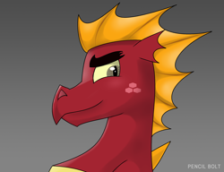 Size: 2192x1680 | Tagged: safe, artist:pencil bolt, character:garble, species:dragon, episode:sweet and smoky, g4, my little pony: friendship is magic, close-up, looking at you, male, smiling, solo
