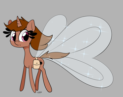 Size: 1832x1449 | Tagged: safe, artist:taurson, oc, oc only, oc:coffee, species:breezies, newbie artist training grounds, atg 2019, breezie oc, female, saddle bag, simple background, smiling, solo