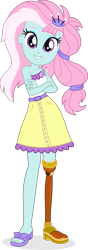 Size: 3129x8869 | Tagged: safe, artist:punzil504, character:kerfuffle, episode:i'm on a yacht, friendship is magic: rainbow roadtrip, g4, my little pony: equestria girls, my little pony: friendship is magic, my little pony:equestria girls, spoiler:eqg series (season 2), absurd resolution, amputee, clothing, cute, equestria girls-ified, feet, female, fufflebetes, miniskirt, peg leg, prosthetic leg, prosthetic limb, prosthetics, sandal, simple background, skirt, smiling, solo, transparent background, vector