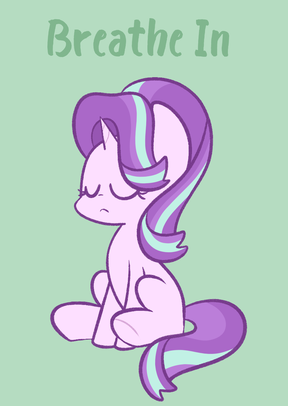 Size: 930x1310 | Tagged: safe, artist:typhwosion, character:starlight glimmer, species:pony, species:unicorn, animated, breathing, eyes closed, female, positive ponies, sitting, solo