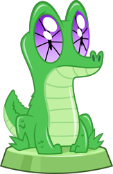 Size: 2069x3168 | Tagged: safe, artist:phucknuckl, part of a set, character:gummy, alligator, cute, green, gummybetes, high res, male, my little pocket ponies, part of a series, pocket ponies, simple background, sitting, solo, transparent background