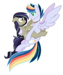 Size: 815x981 | Tagged: safe, artist:ipandacakes, artist:shiiazu, oc, oc only, oc:tessitura, oc:tidal wave, parent:coloratura, parent:songbird serenade, species:earth pony, species:pegasus, species:pony, female, magical lesbian spawn, male, mare, offspring, simple background, stallion, transparent background