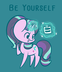 Size: 1280x1498 | Tagged: safe, artist:typhwosion, character:starlight glimmer, species:pony, species:unicorn, be yourself, equal cutie mark, female, glowing horn, horn, positive ponies, solo