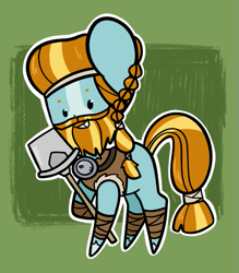 Size: 713x813 | Tagged: safe, artist:typhwosion, character:rockhoof, species:earth pony, species:pony, beady eyes, cute, cutehoof, male, rockhoof's shovel, smiling, solo, stallion