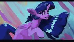 Size: 1920x1080 | Tagged: safe, artist:hierozaki, character:twilight sparkle, character:twilight sparkle (alicorn), species:alicorn, species:pony, abstract background, female, mare, solo
