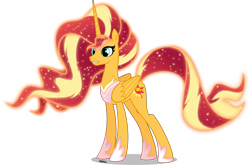 Size: 6000x3959 | Tagged: safe, artist:orin331, character:sunset shimmer, species:alicorn, species:pony, absurd resolution, alicornified, ethereal mane, female, flowing mane, hoof shoes, jewelry, mare, older, peytral, princess, race swap, regalia, shimmercorn, simple background, spoiler, transparent background