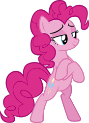 Size: 4233x5859 | Tagged: safe, artist:ironm17, character:pinkie pie, species:earth pony, species:pony, episode:the mean 6, g4, my little pony: friendship is magic, bipedal, crossed arms, female, simple background, smiling, solo, standing, transparent background, vector