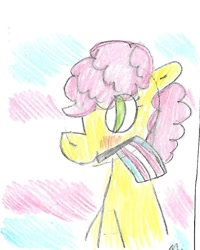 Size: 691x863 | Tagged: safe, artist:ptitemouette, character:li'l cheese, species:pony, episode:the last problem, g4, my little pony: friendship is magic, lgbt headcanon, male, pride, solo, trans li'l cheese, trans male, transgender, transgender pride flag