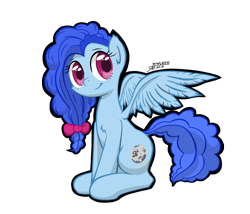 Size: 3500x3000 | Tagged: safe, artist:template93, oc, oc:astra, species:pegasus, species:pony, bow, commission, cute, female, solo