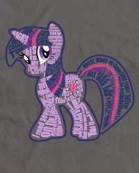 Size: 812x1016 | Tagged: safe, alternate version, artist:samoht-lion, character:twilight sparkle, character:twilight sparkle (unicorn), species:pony, species:unicorn, female, mare, solo, t shirt design, text, word cloud