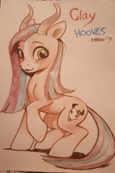 Size: 1363x2048 | Tagged: safe, artist:imalou, oc, oc only, species:pony, photo, traditional art