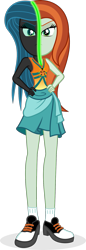 Size: 661x1917 | Tagged: safe, artist:punzil504, character:crackle cosette, character:queen chrysalis, species:human, my little pony:equestria girls, clothing, disguised changeling, dress, equestria girls-ified, female, simple background, solo, transparent background