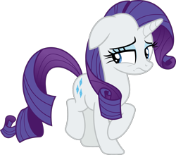 Size: 1711x1509 | Tagged: safe, artist:phucknuckl, character:rarity, species:pony, species:unicorn, episode:the end in friend, g4, my little pony: friendship is magic, female, floppy ears, sad, simple background, solo, transparent background, vector
