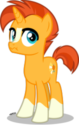 Size: 4000x6330 | Tagged: safe, artist:orin331, character:sunburst, species:pony, species:unicorn, absurd resolution, colt, cute, cutie mark, foal, male, scrunchy face, simple background, socks (coat marking), solo, sunbetes, teenager, transparent background, younger
