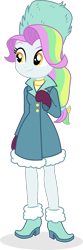 Size: 390x1181 | Tagged: safe, artist:punzil504, character:coconut cream, species:human, my little pony:equestria girls, clothing, cute, equestria girls-ified, female, simple background, smiling, solo, transparent background, winter outfit
