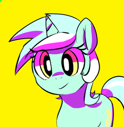 Size: 971x995 | Tagged: safe, artist:mewball, character:lyra heartstrings, species:pony, species:unicorn, cute, female, lyrabetes, mare, simple background, solo, yellow background