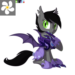 Size: 2500x2500 | Tagged: safe, artist:equestria-prevails, oc, oc only, oc:jasmine, species:bat pony, species:pony, hoof blades, metal claws, night guard, simple background, solo, talons, transparent background