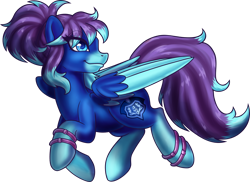 Size: 2126x1546 | Tagged: safe, artist:bumblebun, artist:phucknuckl, edit, oc, oc only, oc:runic shield, species:pegasus, species:pony, 2020 community collab, derpibooru community collaboration, background removed, commission, female, flying, mare, simple background, solo, spread wings, transparent background, upscaled, wings