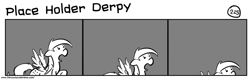 Size: 1280x404 | Tagged: safe, artist:tetrapony, character:derpy hooves, species:pegasus, species:pony, comic:the daily derp, comic, female, mare, place holder derpy
