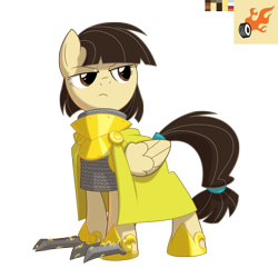 Size: 2500x2500 | Tagged: safe, artist:equestria-prevails, character:wild fire, armor, guard, hoof blades, sibsy, simple background, transparent background