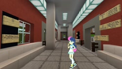 Size: 1334x750 | Tagged: safe, artist:razethebeast, edit, editor:topsangtheman, character:bon bon, character:sweetie drops, my little pony:equestria girls, interior, looking at you, minecraft, new york city subway
