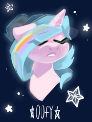 Size: 1200x1600 | Tagged: safe, artist:oofycolorful, oc, oc only, oc:oofy colorful, species:pony, species:unicorn, bust, solo