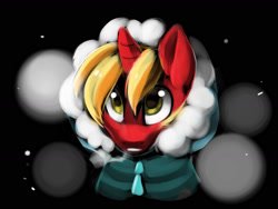 Size: 1600x1200 | Tagged: safe, artist:oofycolorful, oc, oc only, species:pony, species:unicorn, bust, clothing, coat, solo, winter outfit